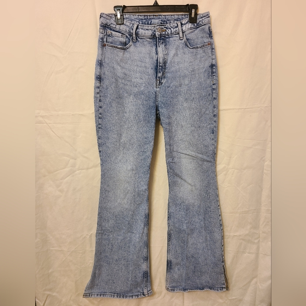 Old Navy  Size 12 Higher Highwaisted Side Slit Flare Jeans